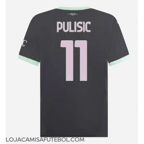 Camisa de Futebol AC Milan Christian Pulisic #11 Equipamento Alternativo 2024-25 Manga Curta